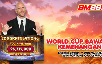 WORLD CUP BAWA KEMENANGAN! USERID ZYRO**** WIN 96 JUTA DI FORTUNE OF OLYMPUS !